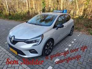 Sem Mulder is in 1 keer geslaagd voor zijn Autorijbewijs bij Autorijschool Klinkert Zeist !!!!!!!